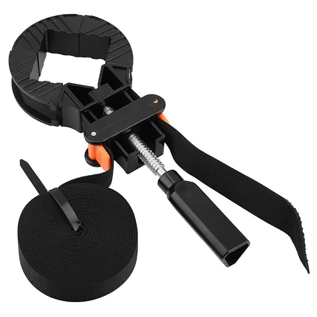 Serre-joint à sangle réglable avec quatre mors d’angle, photographie du produit