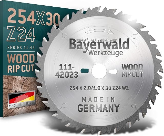 Lame de scie circulaire Bayerwald 254 mm à 24 dents, photographie du produit