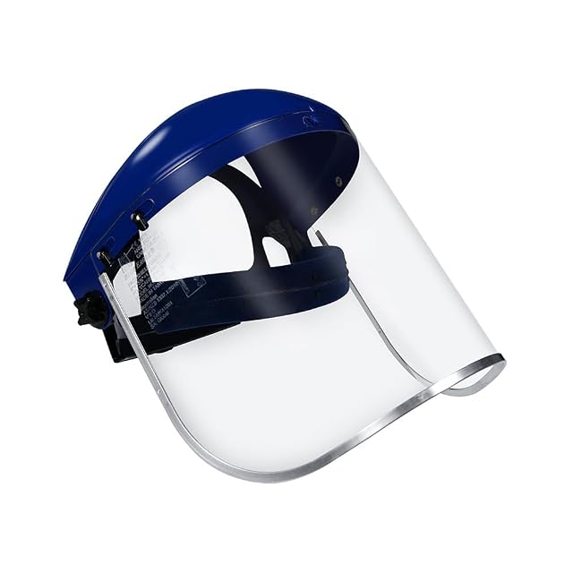 Écran facial Blue Eagle en polycarbonate à serre-tête à cliquet, photographie du produit