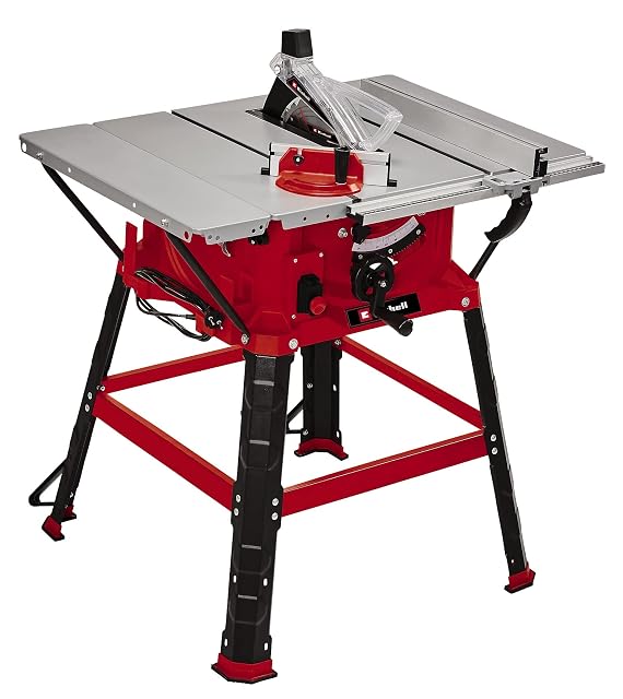 Scie sur table Einhell TC-TS 254 U sur son piètement, photographie produit