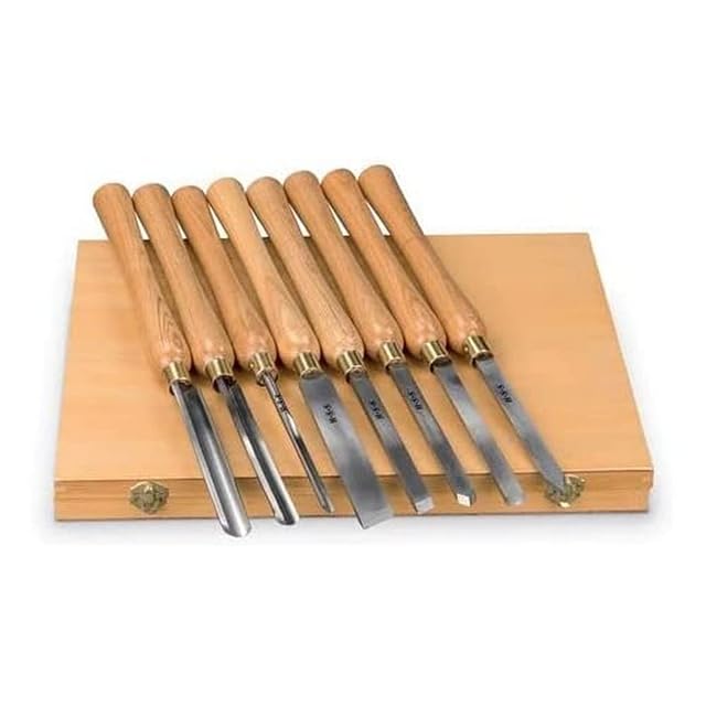 Set Holzstar de huit outils de tournage sur bois, photographie du produit