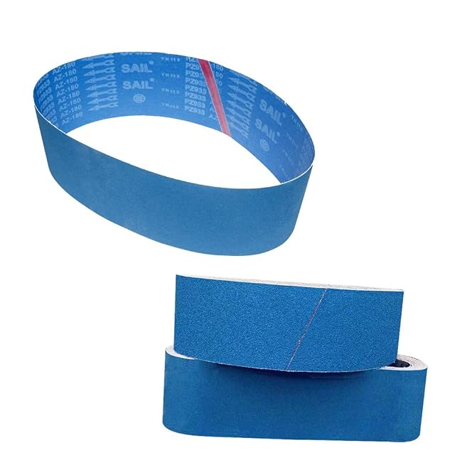 Lot de douze bandes abrasives de 100 x 915 mm, photographie du produit