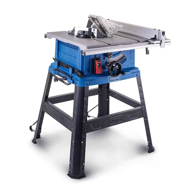 Scie sur table Scheppach HS105 avec piètement, photographie du produit